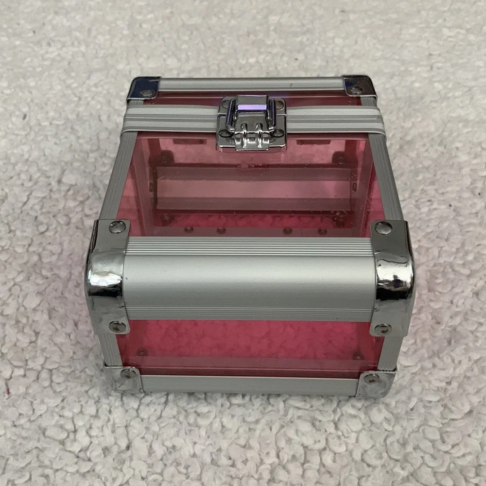 Pink Rectangular Jewelry Box / Makeup / Organizational Box